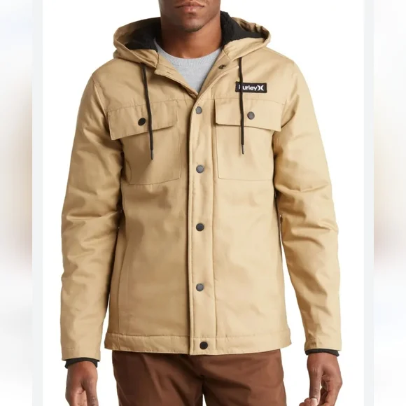 Hurley Jackets Coats Hurley Charger Faux Shearling Lined